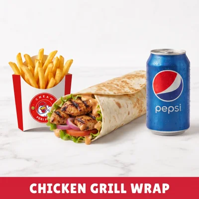 Grilled Peri Peri Chicken Wrap at Cheam Peri Peri